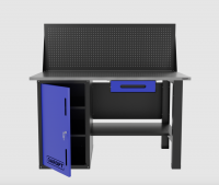 Верстак GAROPT однотумбовый с ящиком и экраном